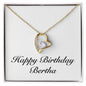 Happy Birthday Bertha - 18k Yellow Gold Finish Forever Love Necklace