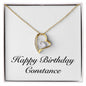 Happy Birthday Constance - 18k Yellow Gold Finish Forever Love Necklace