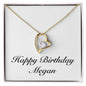 Happy Birthday Megan - 18k Yellow Gold Finish Forever Love Necklace