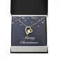 Merry Christmas v04 - 18k Yellow Gold Finish Forever Love Necklace