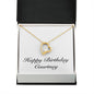 Happy Birthday Courtney - 18k Yellow Gold Finish Forever Love Necklace