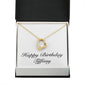Happy Birthday Tiffany - 18k Yellow Gold Finish Forever Love Necklace