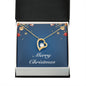Merry Christmas v01 - 18k Yellow Gold Finish Forever Love Necklace