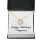 Happy Birthday Margaret - 18k Yellow Gold Finish Forever Love Necklace