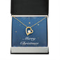 Merry Christmas v05 - 18k Yellow Gold Finish Forever Love Necklace