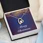 Merry Christmas v07 - 18k Yellow Gold Finish Forever Love Necklace