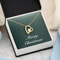 Merry Christmas v09 - 18k Yellow Gold Finish Forever Love Necklace