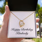 Happy Birthday Kimberly - 18k Yellow Gold Finish Forever Love Necklace