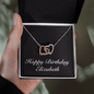 Happy Birthday Elizabeth v2 - Interlocking Hearts Necklace