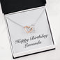 Happy Birthday Lawanda - Interlocking Hearts Necklace