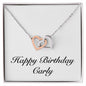 Happy Birthday Carly - Interlocking Hearts Necklace