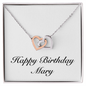 Happy Birthday Mary - Interlocking Hearts Necklace