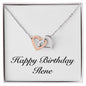 Happy Birthday Ilene - Interlocking Hearts Necklace
