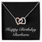 Happy Birthday Barbara v2 - Interlocking Hearts Necklace