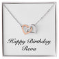 Happy Birthday Reva - Interlocking Hearts Necklace