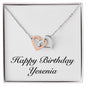 Happy Birthday Yesenia - Interlocking Hearts Necklace