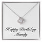 Happy Birthday Mandy - Love Knot Necklace