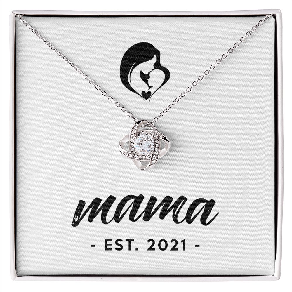 Mama, Est. 2021 - Love Knot Necklace