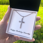 Happy Birthday Dorothy - Stainless Steel Cross Necklace