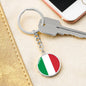 Italian Flag - Luxury Keychain