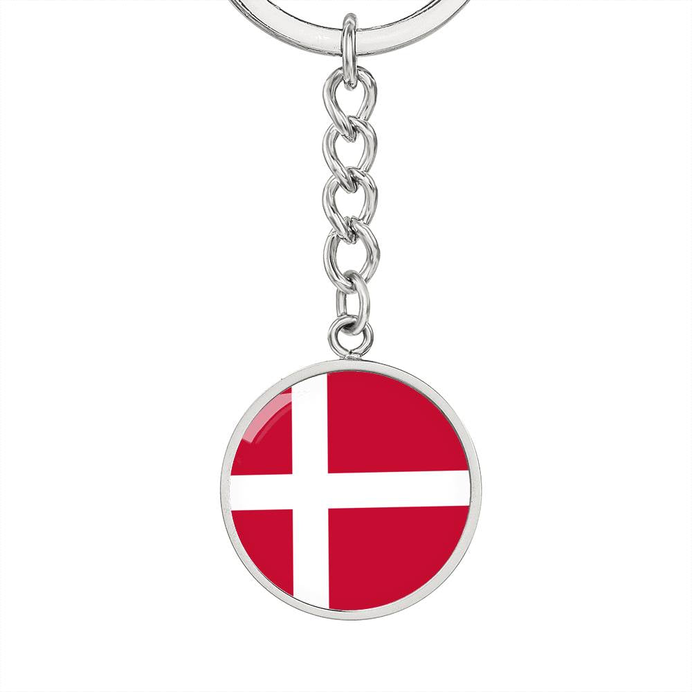 Danish Flag - Luxury Keychain