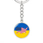 Ukrainian-American - Luxury Keychain