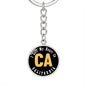 Heart In California - Luxury Keychain