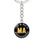 Heart In Massachusetts - Luxury Keychain