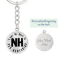 Heart In New Hampshire v01 - Luxury Keychain