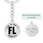Heart In Florida v01 - Luxury Keychain