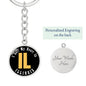 Heart In Illinois - Luxury Keychain