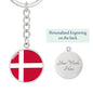Danish Flag - Luxury Keychain