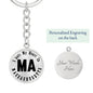 Heart In Massachusetts v01 - Luxury Keychain