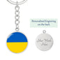 Ukrainian Flag - Luxury Keychain