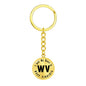 Heart In West Virginia v01 - Luxury Keychain