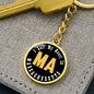 Heart In Massachusetts - Luxury Keychain