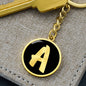 Initial A v2b - Luxury Keychain