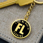 Heart In Florida v02 - Luxury Keychain