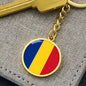 Romanian Flag - Luxury Keychain