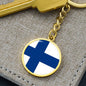 Finnish Flag - Luxury Keychain