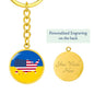 Ukrainian-American - Luxury Keychain