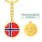 Norwegian Flag - Luxury Keychain