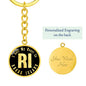 Heart In Rhode Island v02 - Luxury Keychain