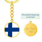 Finnish Flag - Luxury Keychain