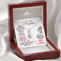 310 - To Daughter From Mom - Alluring Beauty Necklace With Mahogany Style Luxury Box