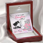 314 - To Daughter From Mom - Alluring Beauty Necklace With Mahogany Style Luxury Box