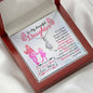 313 - To Daughter From Mom - Alluring Beauty Necklace With Mahogany Style Luxury Box
