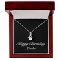 Happy Birthday Linda v2 - Alluring Beauty Necklace With Mahogany Style Luxury Box