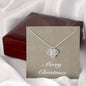 Merry Christmas v10 - Love Knot Necklace With Mahogany Style Luxury Box