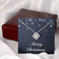 Merry Christmas v04 - Love Knot Necklace With Mahogany Style Luxury Box